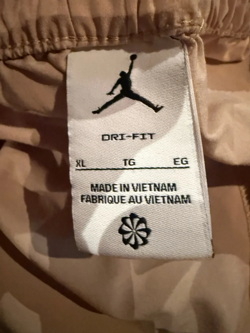 Jordan Dri-FIT Diamond Basketball Shorts Beige Black Men’s XL
